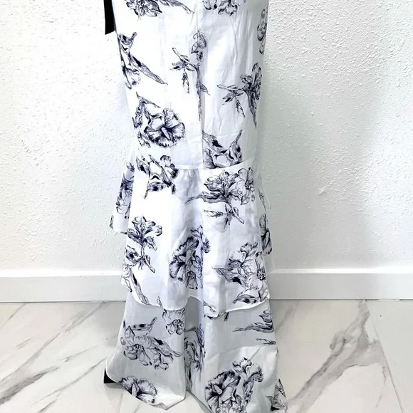 Lulu's White Floral High-Low Ruffled Slip Dress - Picture 6 of 9